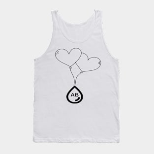 Heart with Blood Group AB Tank Top